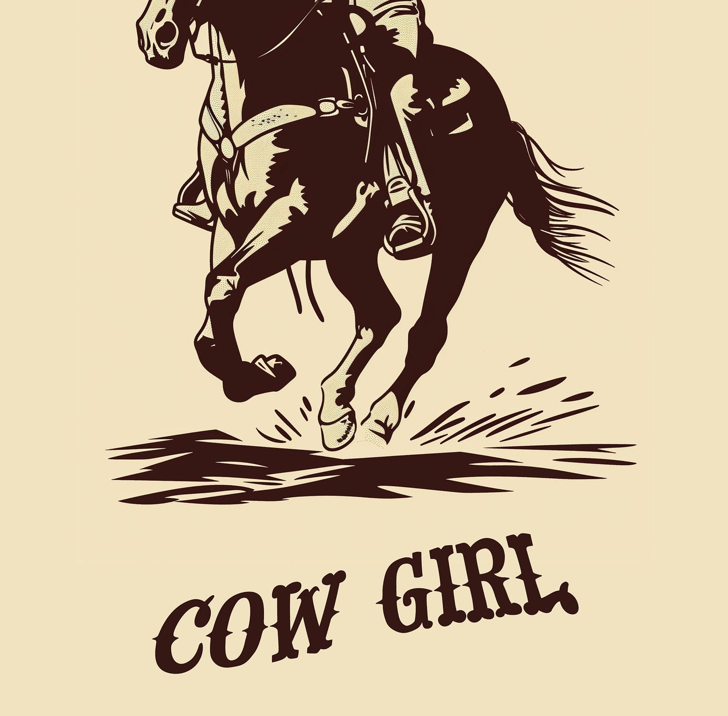 Vintage Cowgirl Print