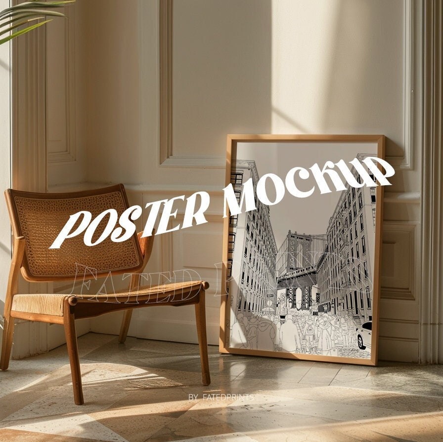 Large Framed Poster Mockup