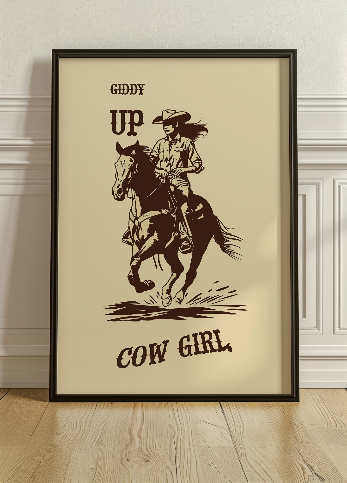 Vintage Cowgirl Print