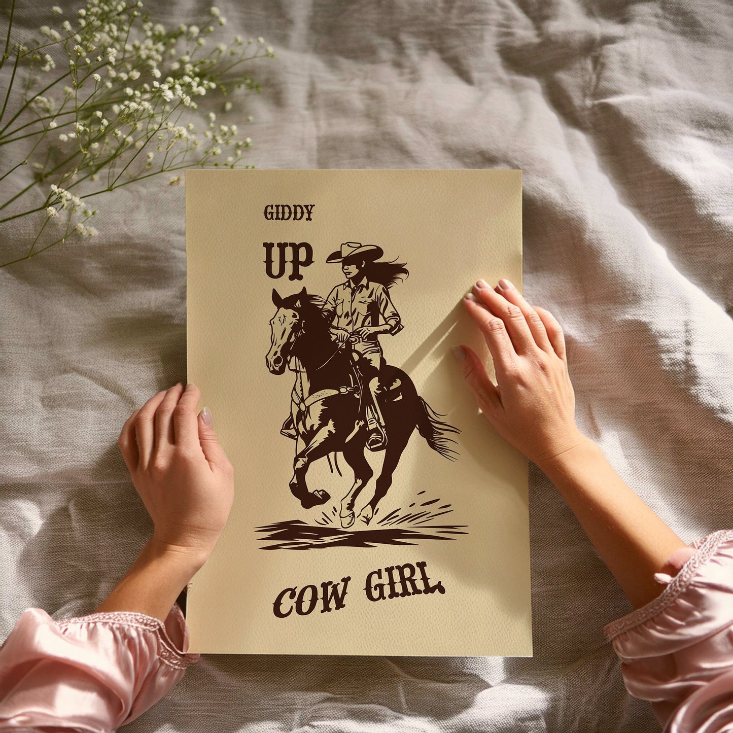 Vintage Cowgirl Print