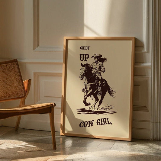 Vintage Cowgirl Print